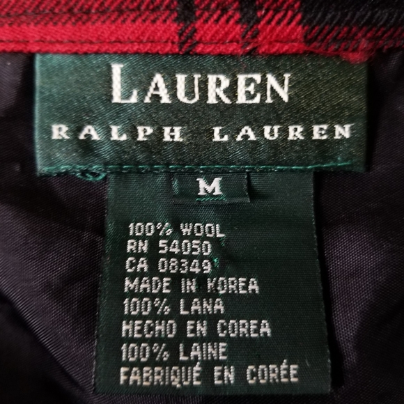 Womens Lauren By Ralph Lauren 100% New Wool Plaid Zip Shirt Jacket / … - Picture 4 of 5